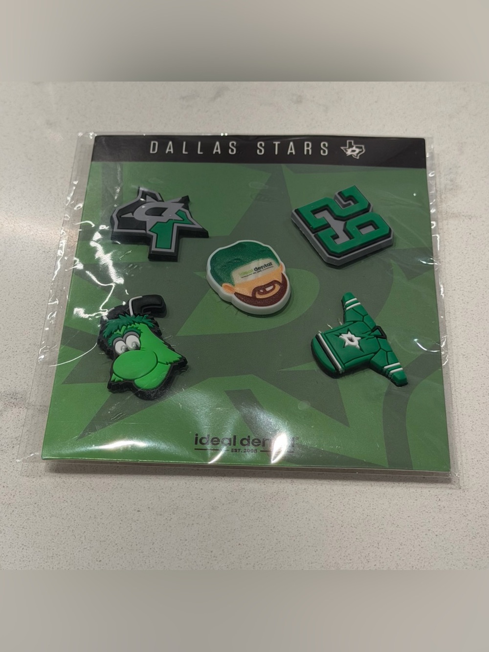 Dallas stars crocs charms set